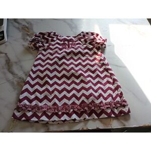 ATM University of Texas Baby Girl Dress Sz 18 Months Riffle Sleeve VIVE LA FÊTE
